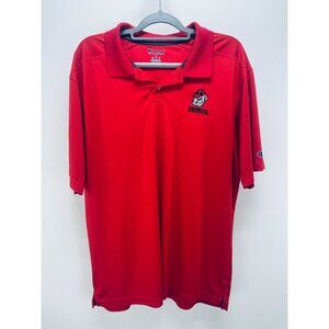 Champion Georgia Bulldogs Men’s Polo With Stitched Dog Face Red Size XL